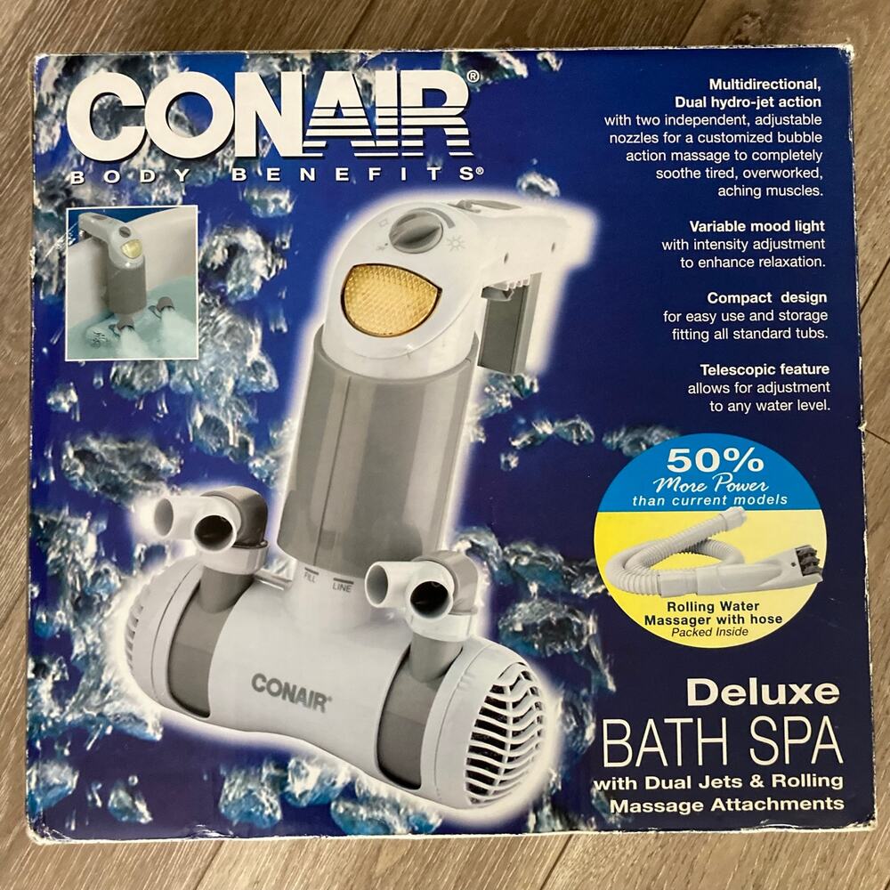 Conair Deluxe Bath Spa With Dual Jets & Rolling Massage Attachments BTS2SD